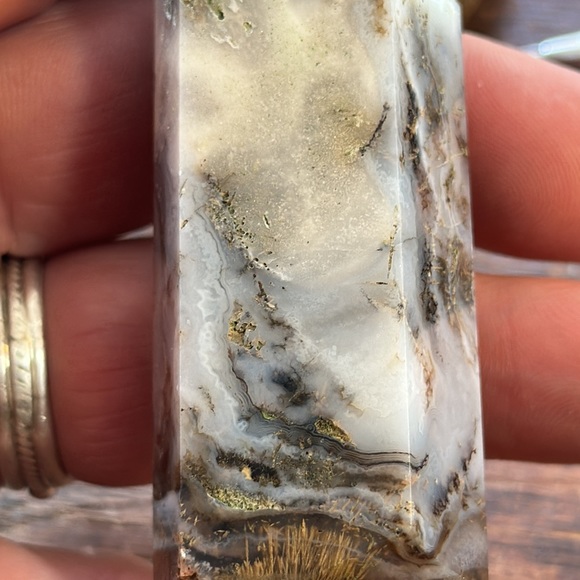 🔥SALE🔥 Moss Agate Crystal Point With Druzy! - Picture 10 of 10